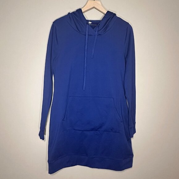 Women's L Fabletics Hoodie Pullover Sweatshirt Fleece Blue Sporty Hooded Active - Picture 2 of 6